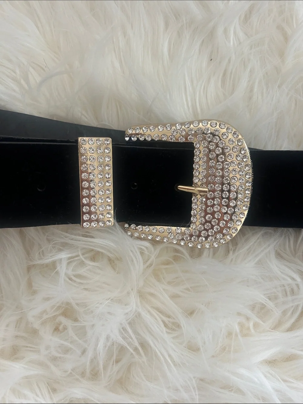 NWOT Zara Cowgirl Black Bejeweled Velvet Belt